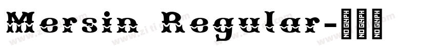 Mersin Regular字体转换